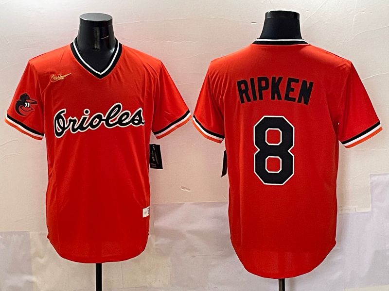 Men Baltimore Orioles #8 Ripken Orange Game 2025 Nike MLB Jersey style 5097